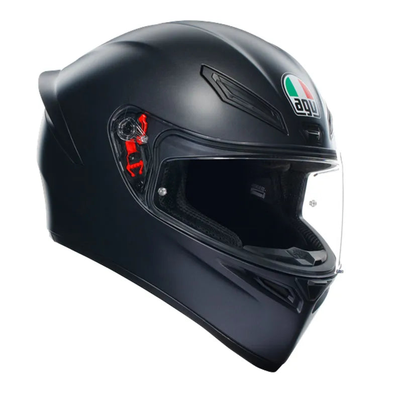 AGV K1 S E2206 Black Matt Road Motorcycle Helmet Aero Spoiler Ultravision Visor Dry-Comfort Fabric for Rider Protection