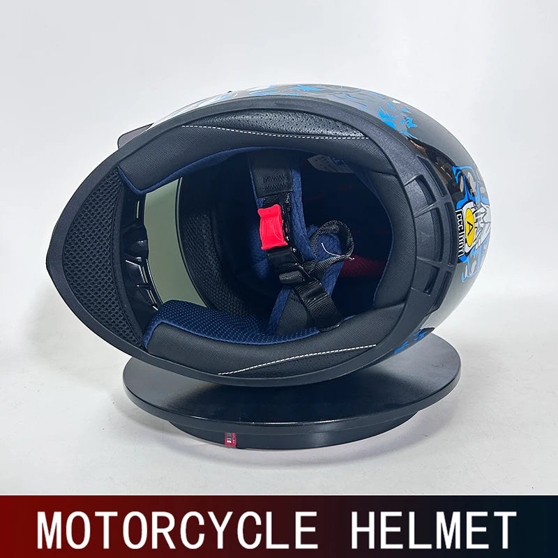 DOT men's motorcycle helmet full helmet sunshade retro arcade car full helmet four seasons winter warm racing kart helmet