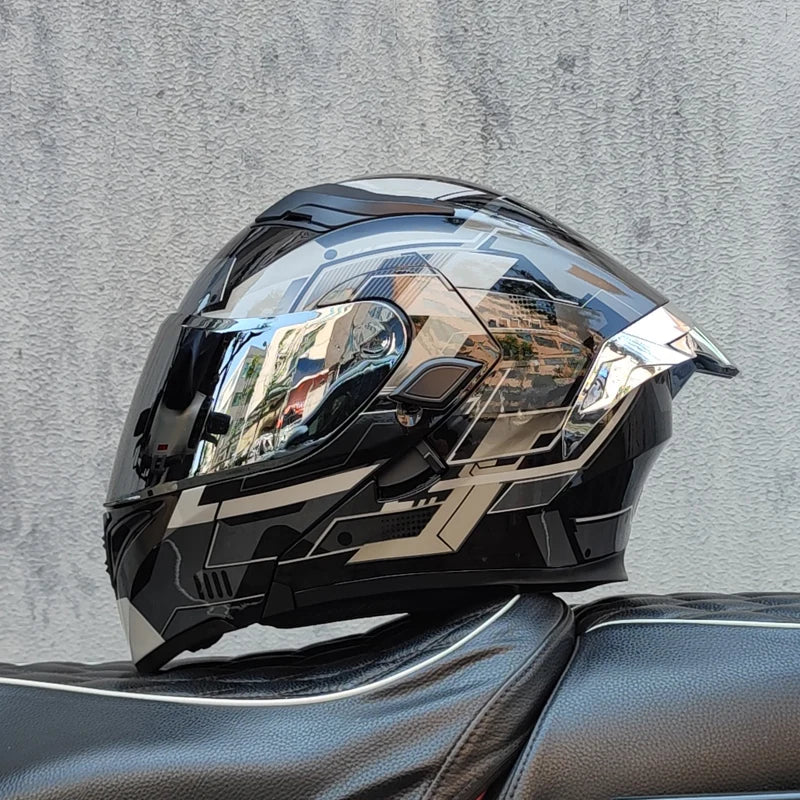 Motorcycle helmets Double Visors Modular Flip Up helmet DOT