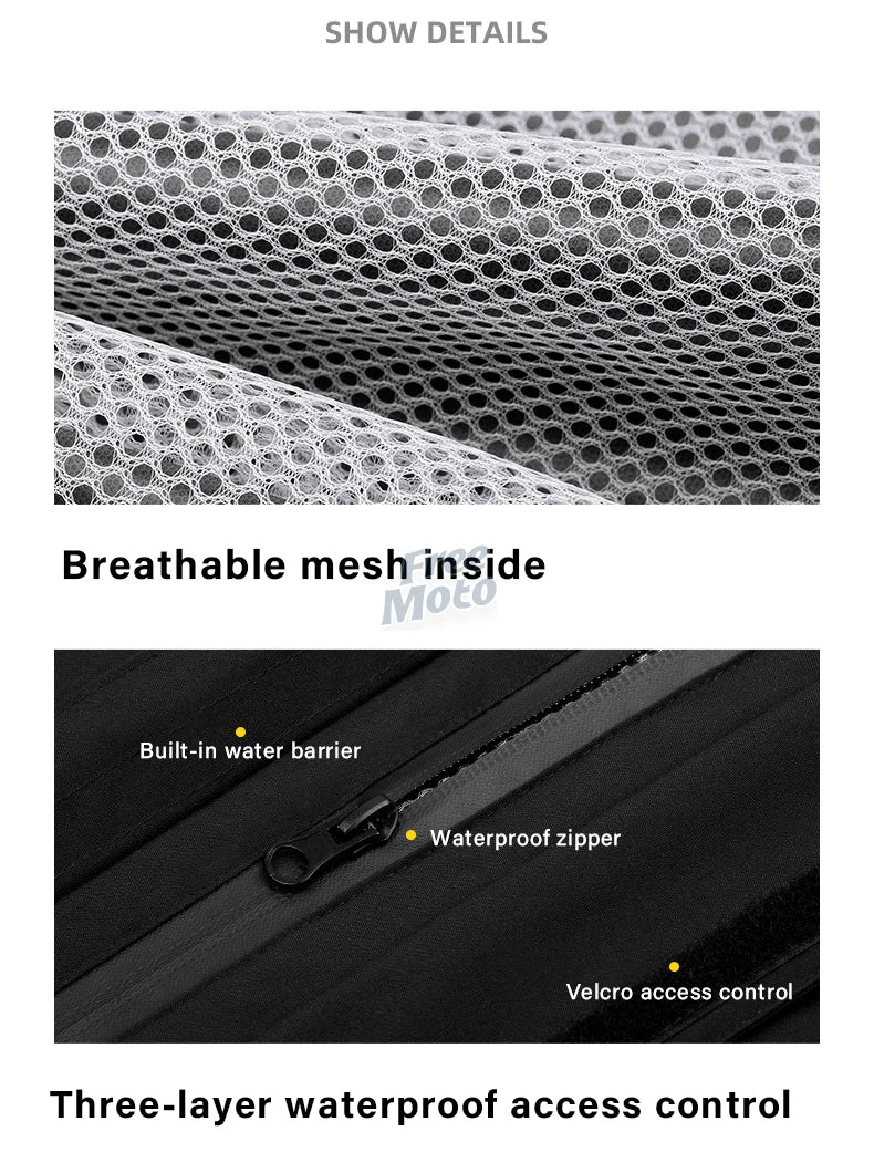 SULAITE Motorcycle Rain Suit Men Women Rain Gear Waterproof Protective Rain Coat with Pants 2 Pieces Breathable Outdoor