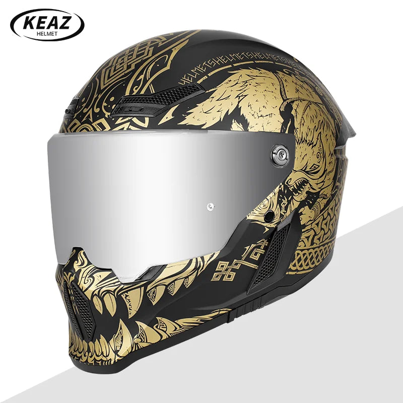 Men's Motorcycle Full Face Helmets Women's Bike Racing, Street Bike Riding All-Season Full-Coverage Safety Helmets
