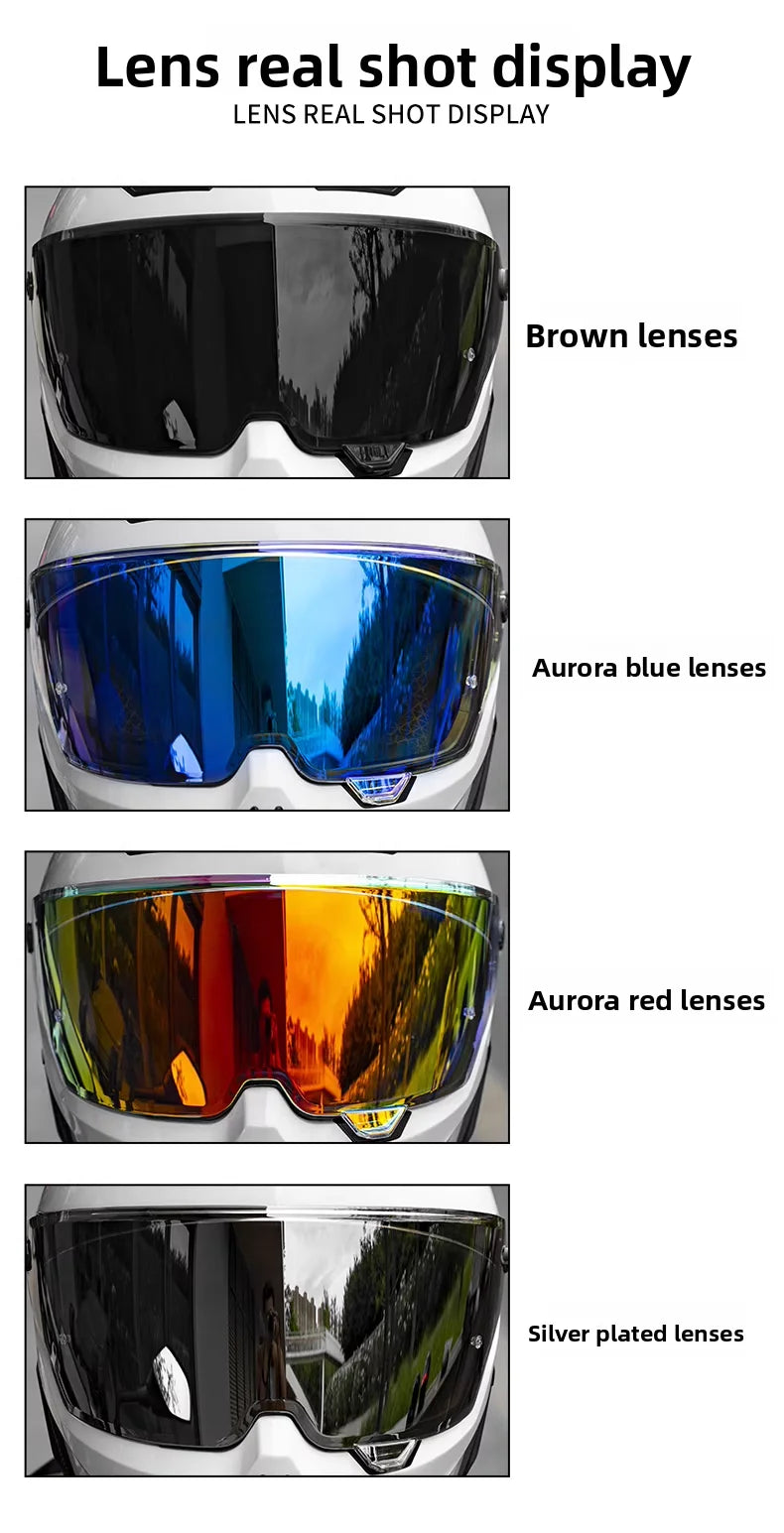 Men's Motorcycle Full Face Helmets Women's Bike Racing, Street Bike Riding All-Season Full-Coverage Safety Helmets