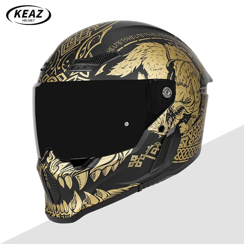 Men's Motorcycle Full Face Helmets Women's Bike Racing, Street Bike Riding All-Season Full-Coverage Safety Helmets