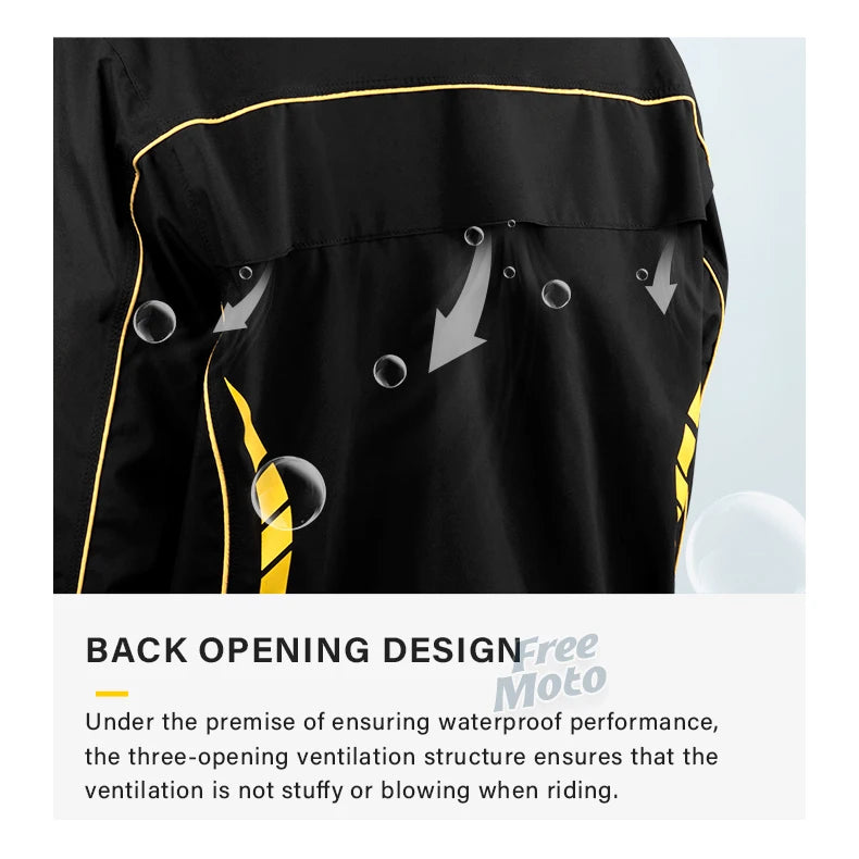 SULAITE Motorcycle Rain Suit Men Women Rain Gear Waterproof Protective Rain Coat with Pants 2 Pieces Breathable Outdoor