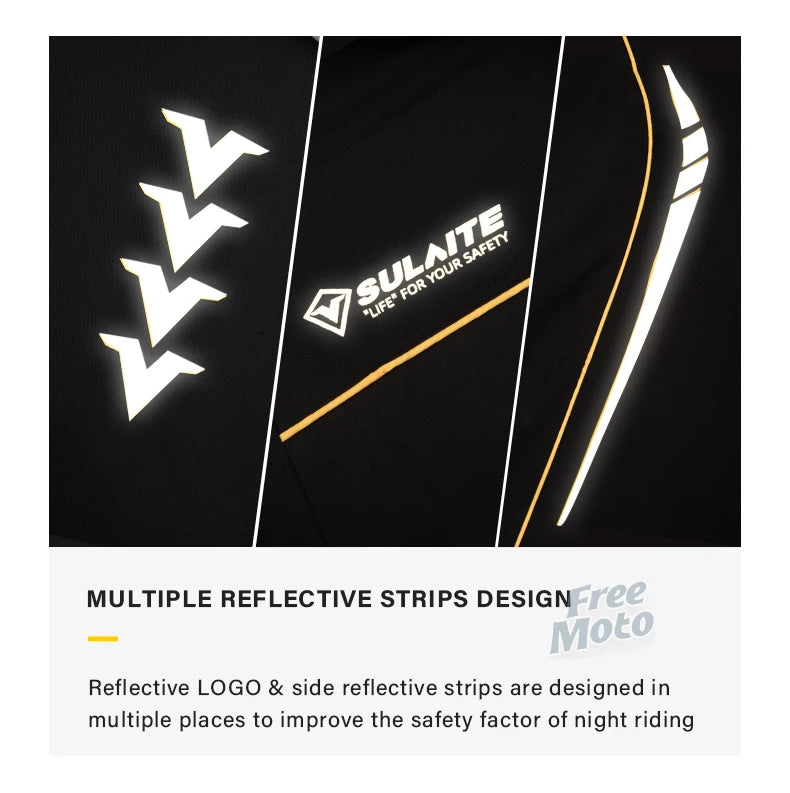 SULAITE Motorcycle Rain Suit Men Women Rain Gear Waterproof Protective Rain Coat with Pants 2 Pieces Breathable Outdoor