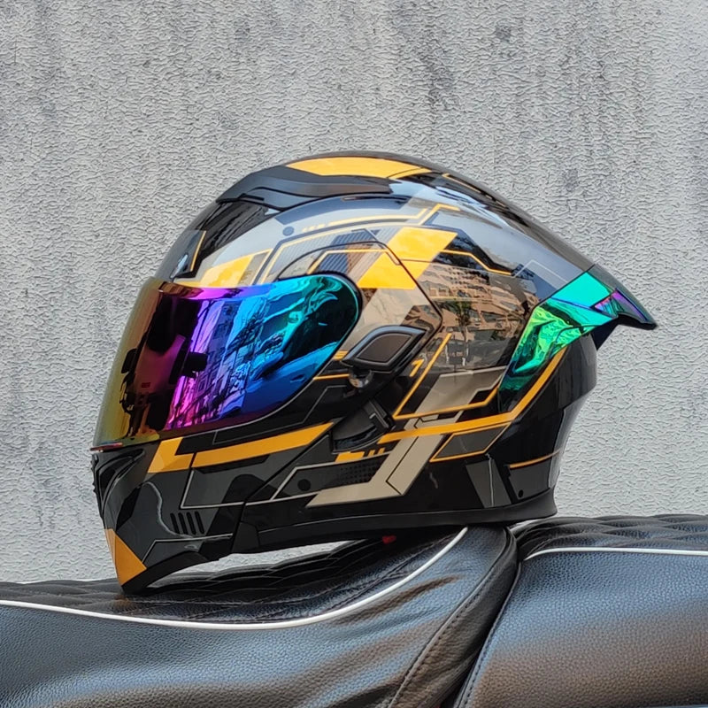 Motorcycle helmets Double Visors Modular Flip Up helmet DOT