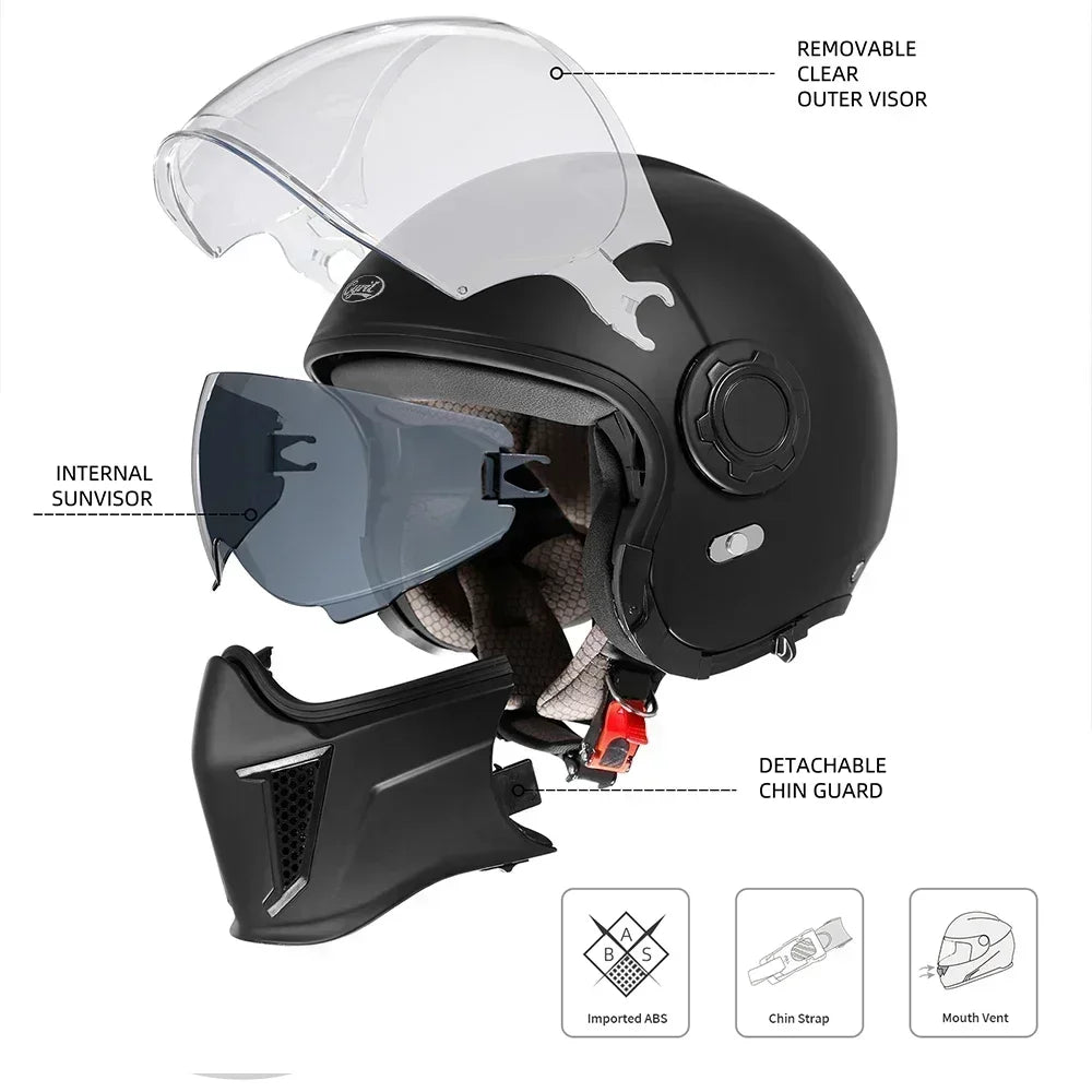 Modular Motorcycle Helmet Full Face Open Face Helmet Men Helmets DOT ECE APPROVED CYRIL OP12A Capacete De Moto Masculino