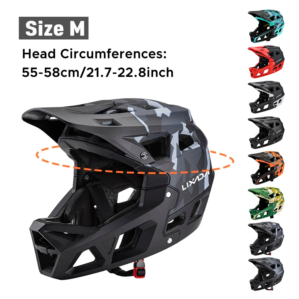 Full Face Mountain Bike Helmet Adult Racing Downhill MTB Helmet for Men/Women Adult Mountain Bike Helmet with Visor Over 31Vents