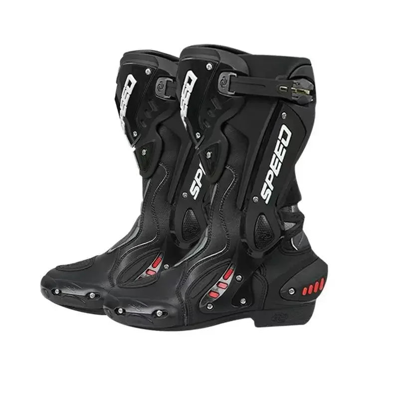 PRO-BIKER Motorcycle Boots Motorbike Anticollision Foot Ankle Protective Shoes Moto Riding Long Boot Off-road Racing Shoes