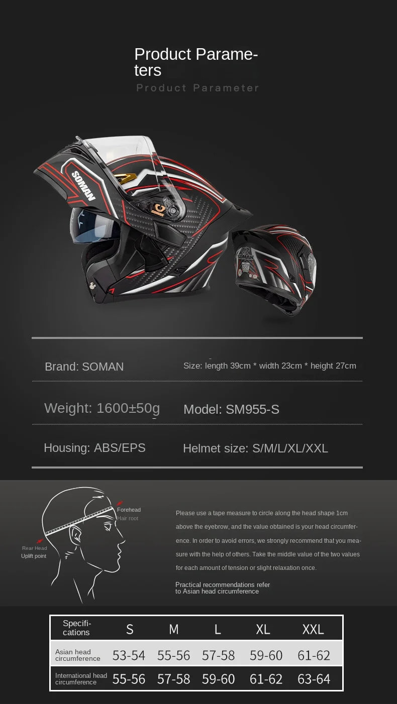 Hot Sale Flip up Motorcycle Helmet  DOT Approved Color lens Large