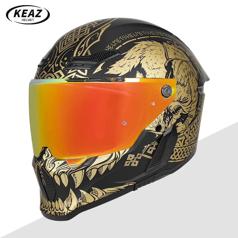 Men's Motorcycle Full Face Helmets Women's Bike Racing, Street Bike Riding All-Season Full-Coverage Safety Helmets