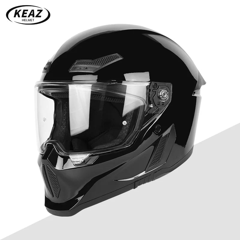 Men's Motorcycle Full Face Helmets Women's Bike Racing, Street Bike Riding All-Season Full-Coverage Safety Helmets