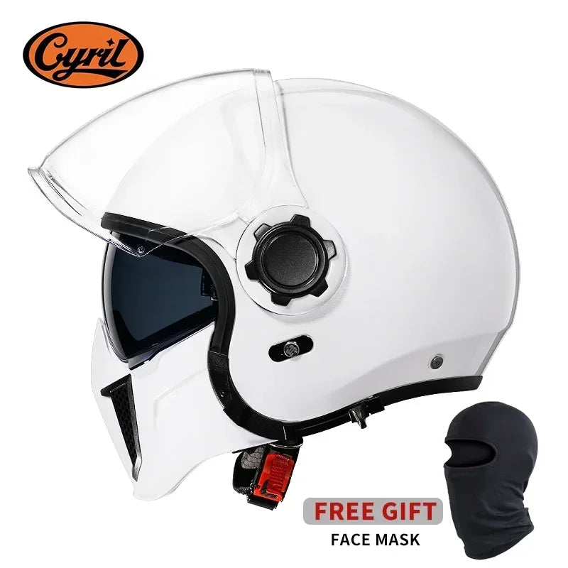 Modular Motorcycle Helmet Full Face Open Face Retro Helmets DOT ECE APPROVED CYRIL OP12A Capacete De Moto Masculino