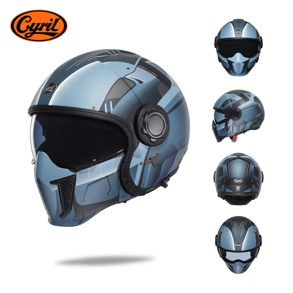 Modular Motorcycle Helmet Full Face Open Face Helmet Men Helmets DOT ECE APPROVED CYRIL OP12A Capacete De Moto Masculino