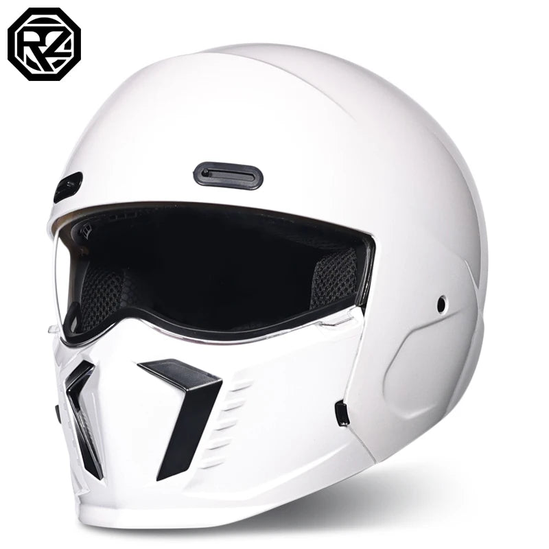ORZ motorcycle retro helmet cruise men's and women's combination full helmet scorpion helmet reserved Bluetooth headphone slot