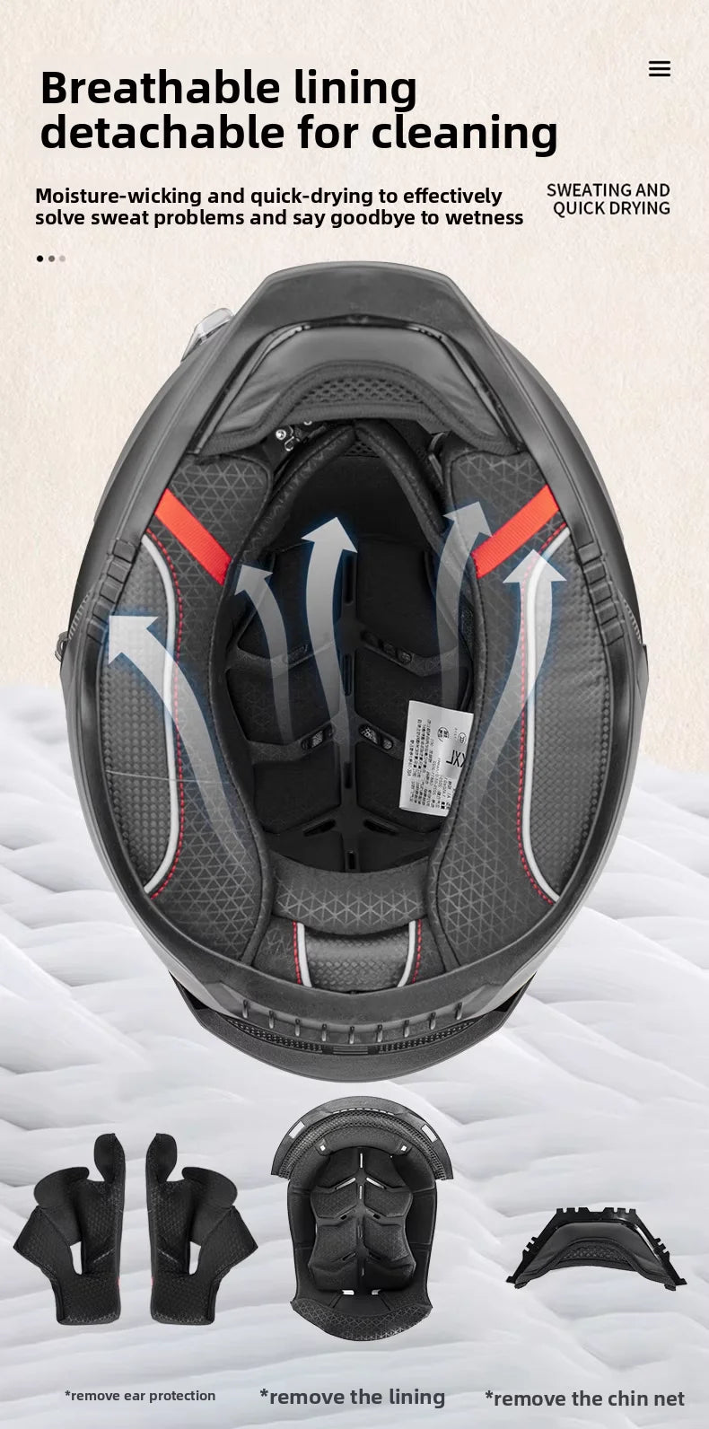 Men's Motorcycle Full Face Helmets Women's Bike Racing, Street Bike Riding All-Season Full-Coverage Safety Helmets