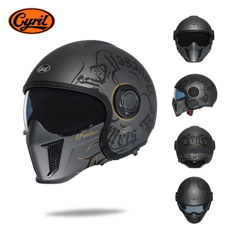 Modular Motorcycle Helmet Full Face Open Face Helmet Men Helmets DOT ECE APPROVED CYRIL OP12A Capacete De Moto Masculino