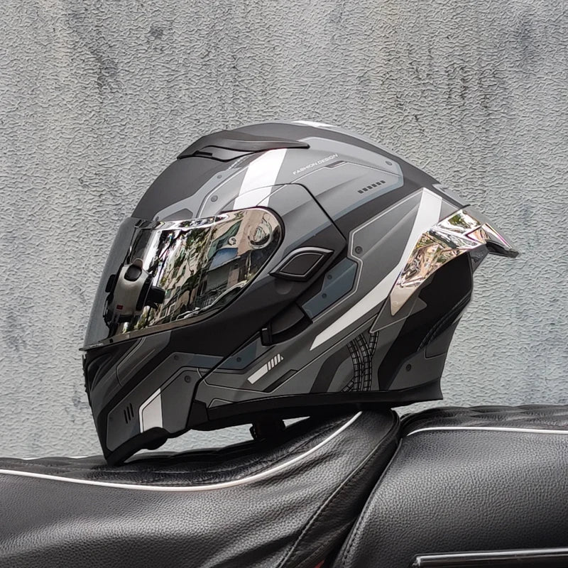 Motorcycle helmets Double Visors Modular Flip Up helmet DOT