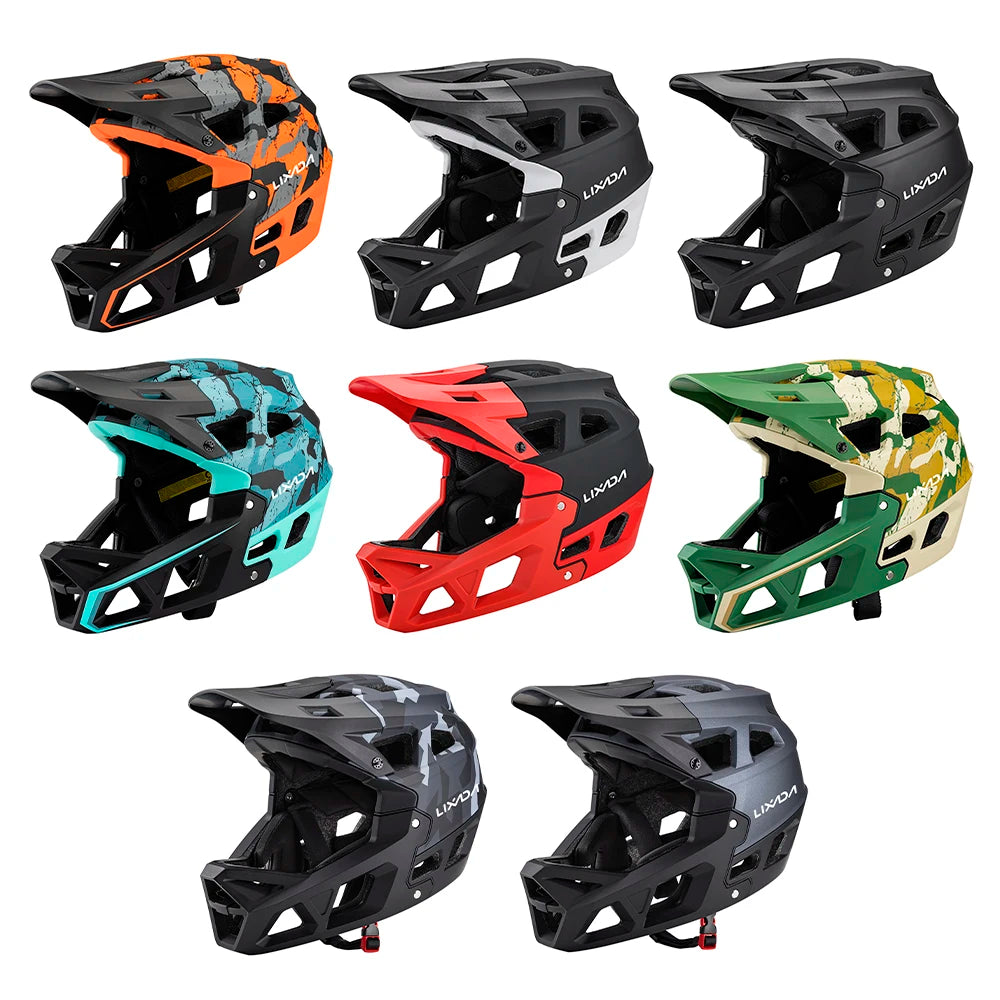 Full Face Mountain Bike Helmet Adult Racing Downhill MTB Helmet for Men/Women Adult Mountain Bike Helmet with Visor Over 31Vents