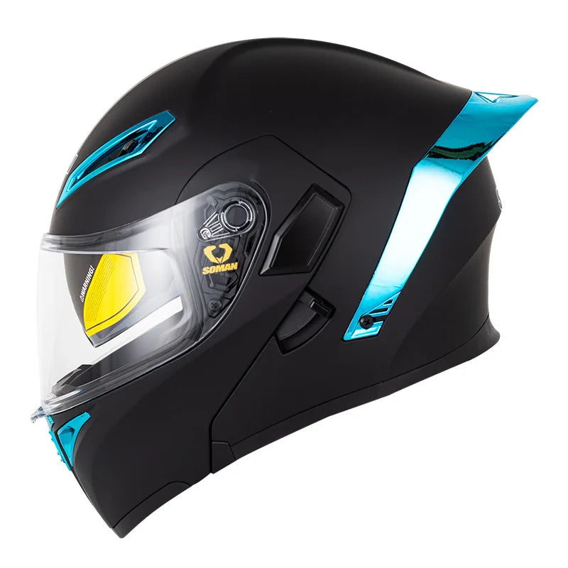 Hot Sale Flip up Motorcycle Helmet  DOT Approved Color lens Large
