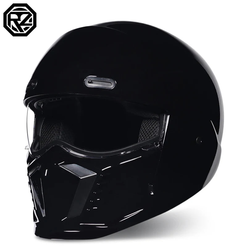 ORZ motorcycle retro helmet cruise men's and women's combination full helmet scorpion helmet reserved Bluetooth headphone slot