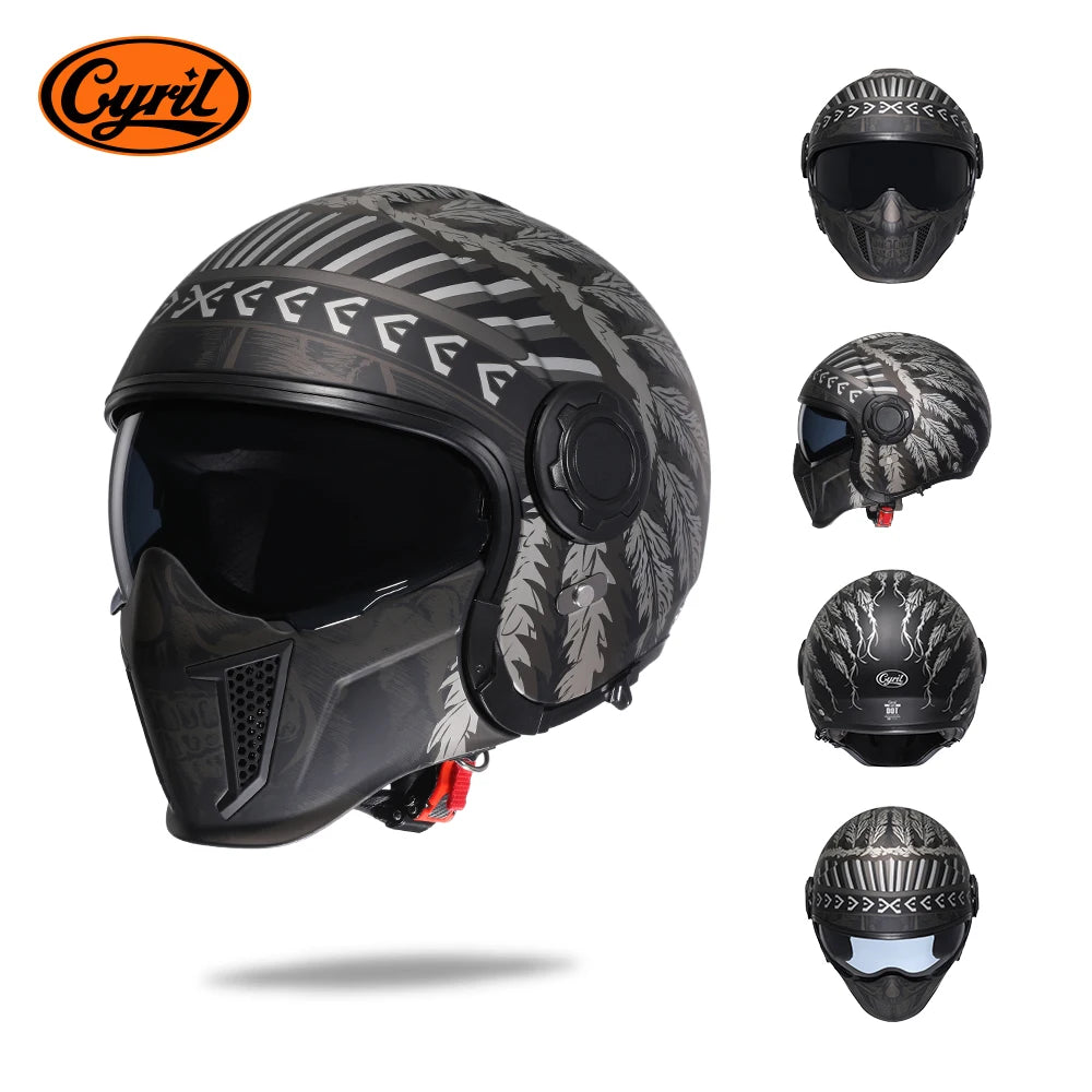 Modular Motorcycle Helmet Full Face Open Face Helmet Men Helmets DOT ECE APPROVED CYRIL OP12A Capacete De Moto Masculino