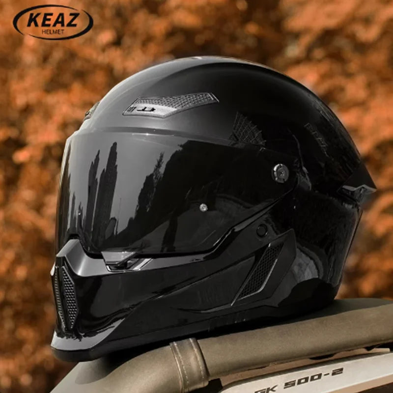 Men's Motorcycle Full Face Helmets Women's Bike Racing, Street Bike Riding All-Season Full-Coverage Safety Helmets
