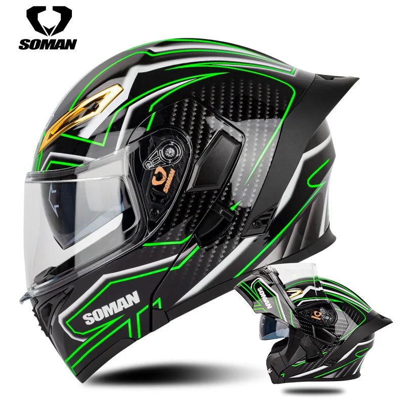 Hot Sale Flip up Motorcycle Helmet  DOT Approved Color lens Large