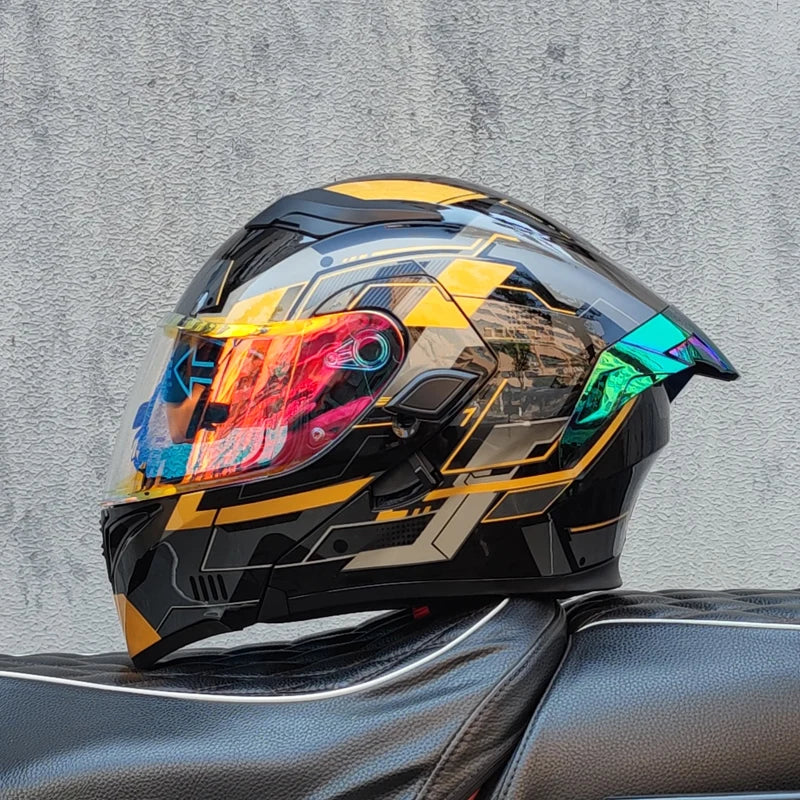 Motorcycle helmets Double Visors Modular Flip Up helmet DOT